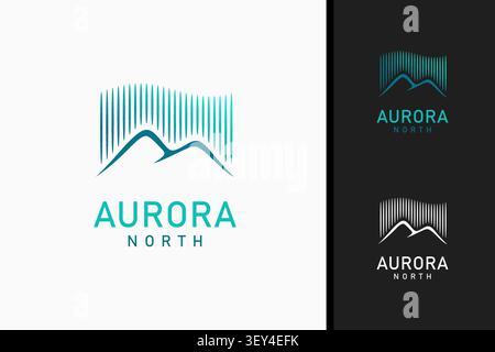 Aurora view logo symbol icon design Stock Vector
