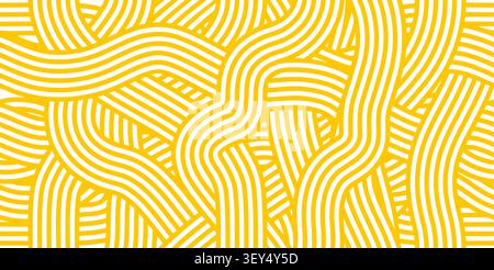 Asian ramen noodle seamless pattern, Italian pasta Stock Vector