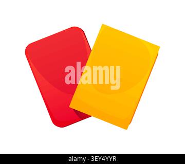 Penalty cards, football or soccer game equipment Stock Vector