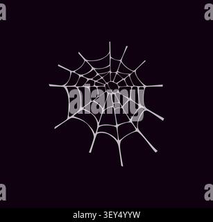 Halloween spiderweb cobweb with stretched threads Stock Vector