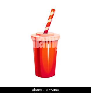 Soda cup, American football sport game fans drink Stock Vector