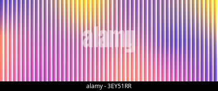 Sunset fractal glass background. Ribbed vertical stripes and vibrant gradient bg Stock Vector
