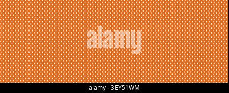 Jersey mesh fabric seamless pattern. Orange sports textile background with small perforated holes. Vector athletic wear texture Stock Vector