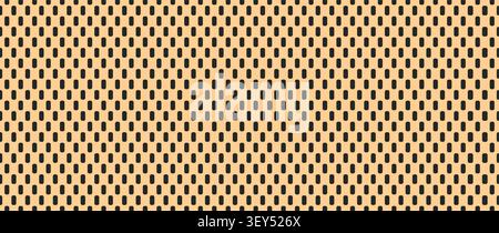 Perforated seamless pattern. Brown sheet with circular holes. Pegboard bg. Minimal dot grid texture Stock Vector
