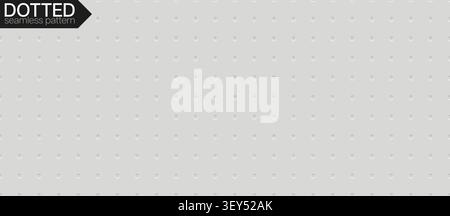 Grey seamless dotted pattern. Perforated bg with small round holes. Pegboard background. Stock Vector