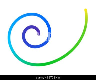 Modern abstract line spiral gradient colorful wave curve background. Stock Vector