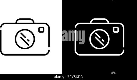 Camera Icon Set. Photography Equipment, Digital Camera, And Imaging Device Outline Symbol Collection. Editable Stroke. Isolated Vector Illustration Stock Vector