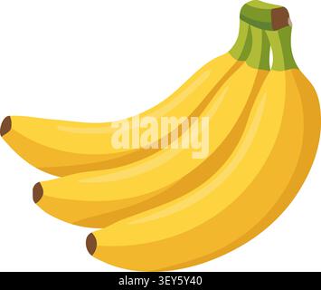 Bunch of fresh yellow bananas vector illustration. Stock Vector