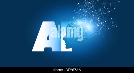 Dark Blue Machine Learning, Artificial Intelligence, Cloud Computing and Global Networks Concept with Transparent Globe, Global Polygonal Digital Netw Stock Vector