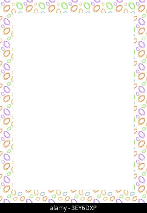 Colorful Oval Doodle Frame Vector Illustration Stock Vector