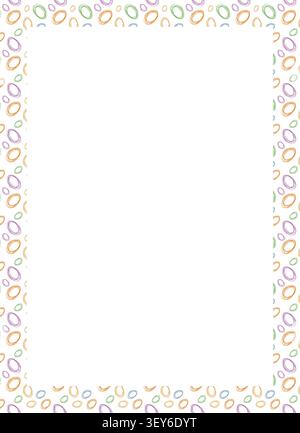 Colorful Oval Doodle Frame Vector Illustration Stock Vector