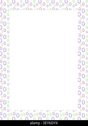 Pastel Ring Pattern Frame Vector Illustration Stock Vector