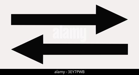 Left and right arrow direction icon vector set Stock Vector