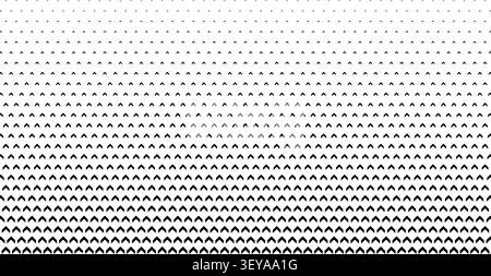 Halftone arrow pattern with fade triangle pointers creating dynamic up movement. Black and white geometric texture for modern tech backgrounds. Stock Vector