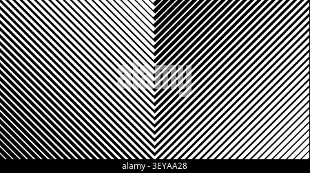 Dynamic arrow pattern with gradient lines creating forward motion effect. Abstract striped background with halftone chevron and geometric shapes in black and white design. Stock Vector