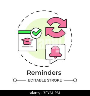 Reminders multi color concept icon Stock Vector