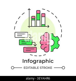 Infographic multi color concept icon Stock Vector