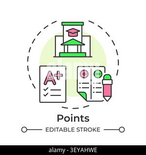 Points multi color concept icon Stock Vector