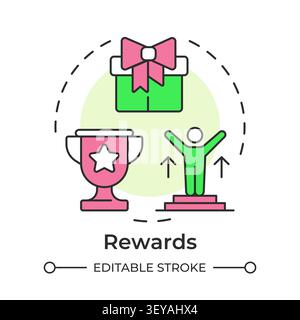 Rewards multi color concept icon Stock Vector