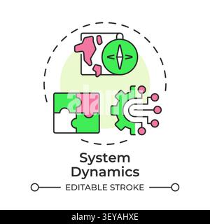 System dynamics multi color concept icon Stock Vector