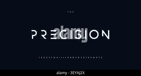 Architect Font Logo Alphabet Blueprint Letter Set Modern Typography, Creative Typographic Design for Architectural Title Text, Technical Project Stock Vector