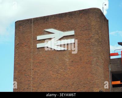 British Rail logo on the car park at Wolverhampton station - June 2026 Stock Photo