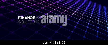 Game grid neon for background tech abstract and bg retro digital. Arcade pattern vr for purple blue 3d and futuristic hud 80s. Space line light for ui Stock Vector
