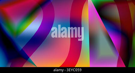 Vibrant abstract background featuring flowing colorful waves and smooth gradients Stock Vector