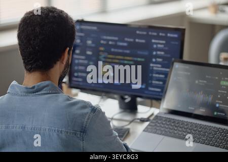 Man Developing Software at Information Technology Office Stock Photo