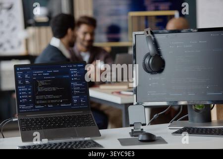 Software Developers Collaborating in Information Technology Office Stock Photo