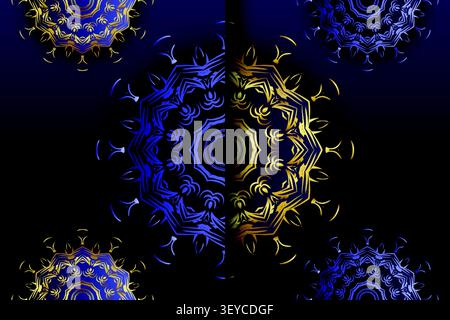 royal decorative mandala ornament backdrop Stock Vector