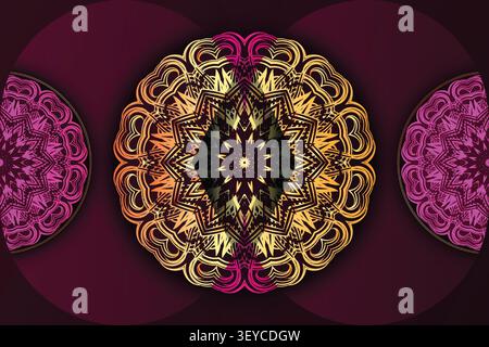 elegant geometric floral mandala background Stock Vector