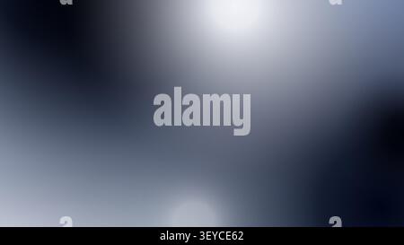 Abstract dark navy blue and silver grey gradient background with soft blurred light leak through minimalist moody shadows for modern metallic texture Stock Vector