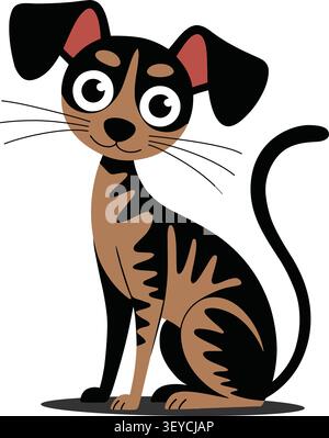 Cartoon street dog illustration Stock Vector