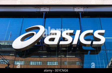 London, United Kingdom - May 26, 2026: ASICS is a global leader in high-performance athletic footwear, apparel, and equipment Stock Photo
