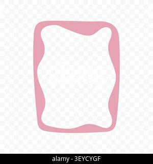 Pink Hand Drawn Decorative Frame Stock Vector