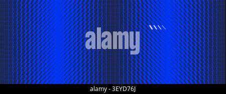 Blue abstract geometric brutalism striped linear pattern, Unique vector banner with transition effect, Dynamic gradient transitional halftone backgrou Stock Vector