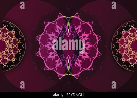 premium navy gold ornamental mandala pattern Stock Vector