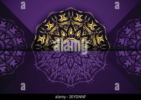 ornate navy gold abstract mandala texture Stock Vector