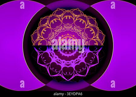 luxury abstract overlapping mandala background Stock Vector