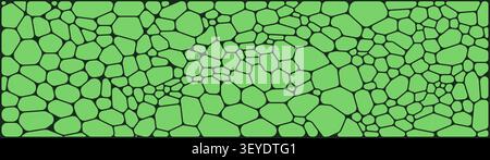 Modern abstract green organic cellular pattern, Reptile skin or crocodile squama, snake scale pattern, Structure of plant cells or classic stonework, Stock Vector