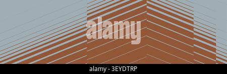 Postmodern tech geometric unique vector banner with transition effect, Repeated dynamic triangle gradation pattern backdrop, Thin to thick speed line, Stock Vector