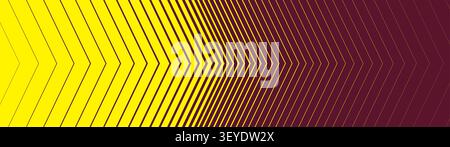 Rhythmic composition with sharp chevron arrow lines and halftone gradient transition, Dynamic geometric stripe pattern creates a fast forward motion e Stock Vector