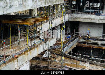Editorial. Jurong, Singapore, 19 Feb 2026: the construction of a high rise building in Singapore. Stock Photo