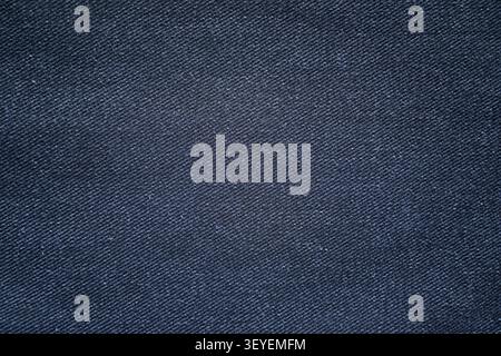 Close-up of blue denim fabric texture for jeans background and garment detail Stock Photo