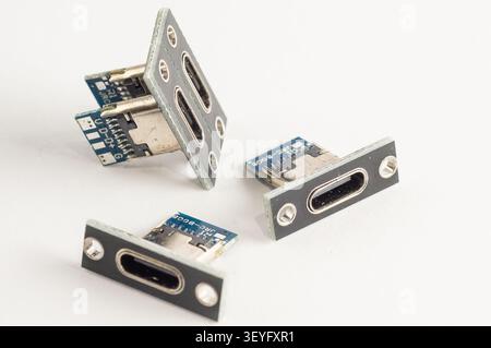 Type-C Female Connector Jack Charging Stock Photo