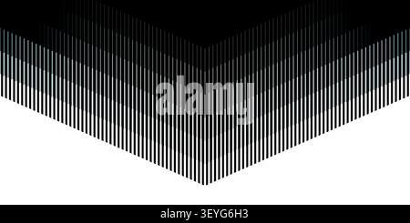Black and white abstract background features a textured metallic pattern of horizontal corrugated steel lines with industrial gray striped shutter det Stock Vector