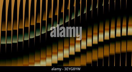 Ripple glass distortion background. Abstract fractal effect ribbed glass texture with vibrant gradients smooth fluted vertical lines. Stock Vector