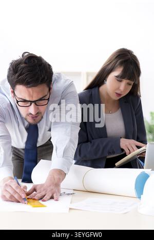 Engineers working on new project Stock Photo