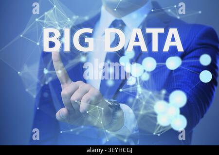 Fintech financial big data concept with analyst Stock Photo